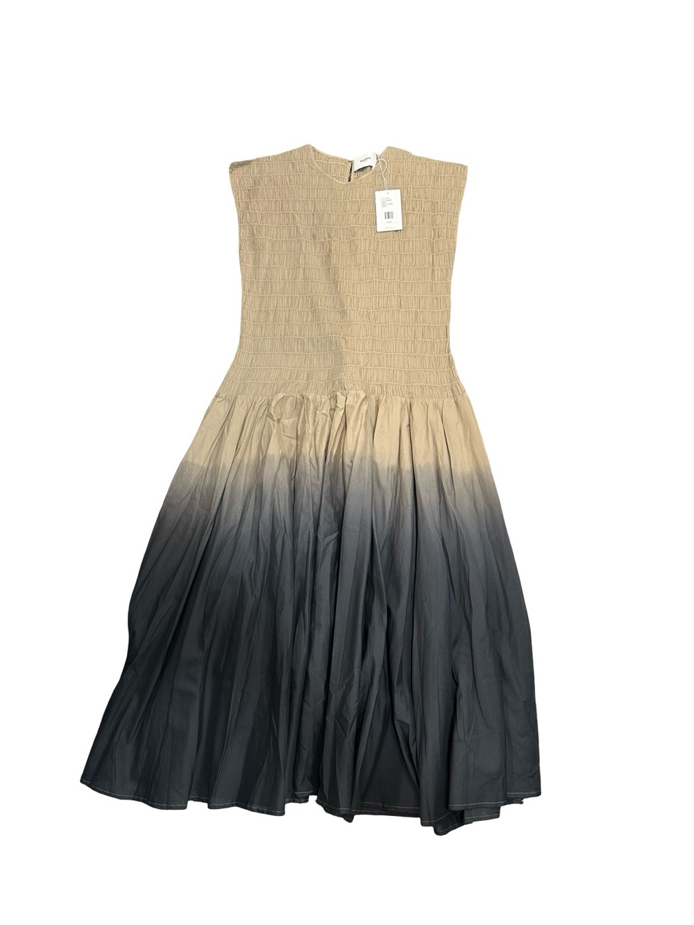 NWT Merlette Women’s Large Sleeveless Ombre Dress in Beige to Grey